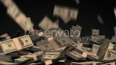 Stacked Dollars Falling V3 | Motion Graphics - Envato elements