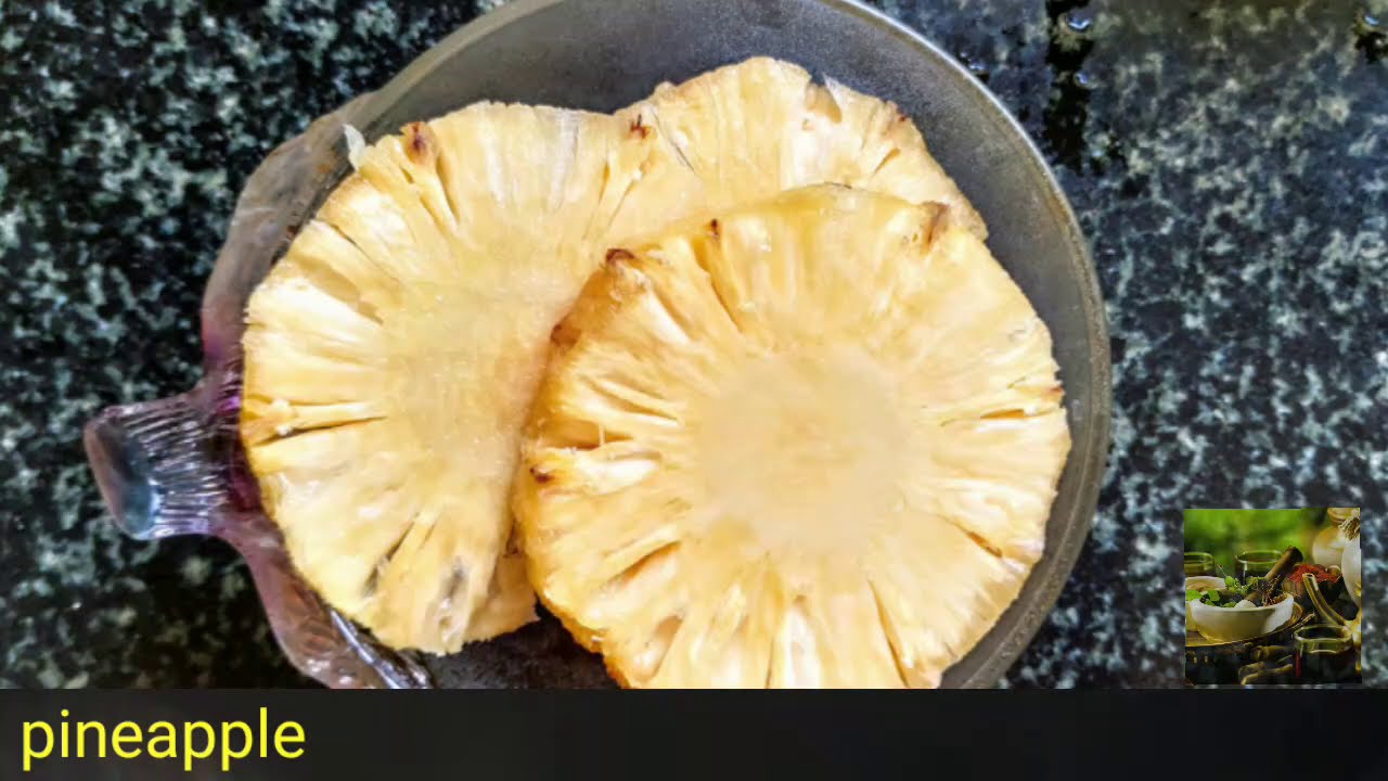 Pineapple with sabja seeds juice