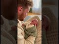 Daddy trying to talk to baby with the sweetest smile 👶🥹❤️ their little connection is everything