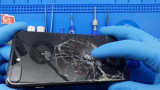 We have repaired the shattered iPHONE 8 PLUS smartphone! 'SCREEN CASE BATTERY'
