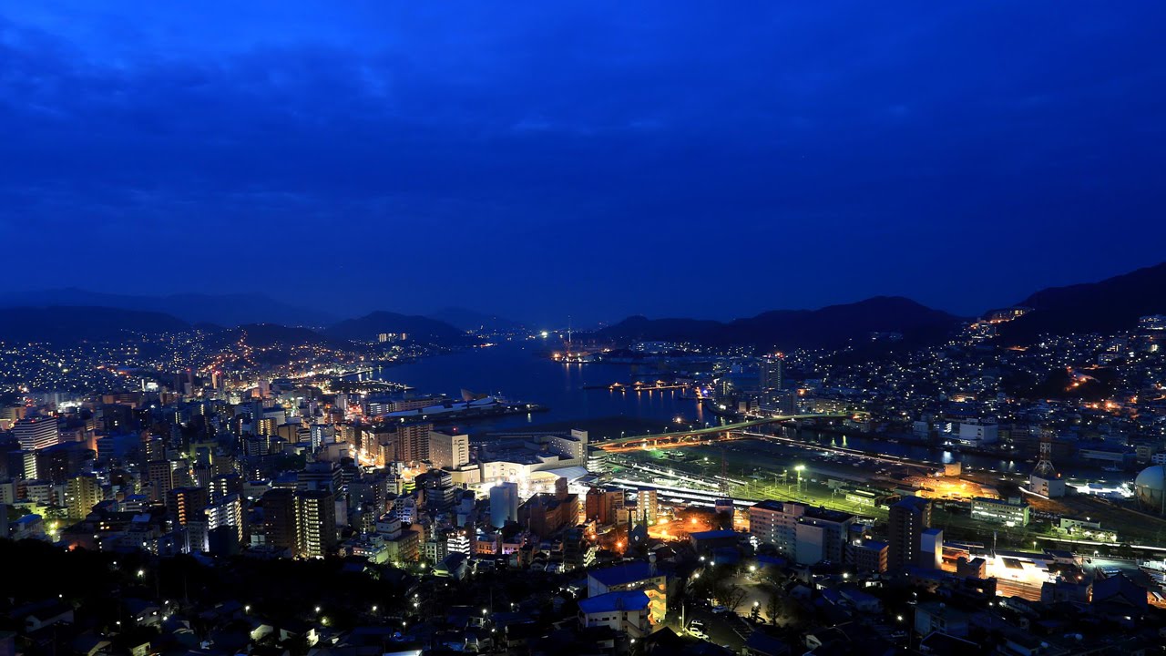 微速度撮影 探訪・すり鉢にちりばめた宝石 長崎・世界新三大夜景 - YouTube