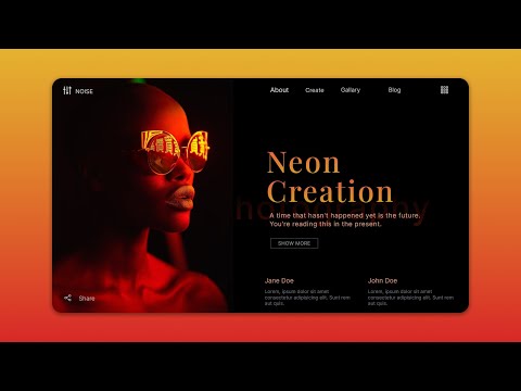 Portfolio Landing Page Design  –  HTML & TailwindCSS | CSS | Speed Code