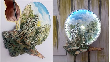 Cách làm hòn non bộ | Các bước cơ bản làm hòn non bộ treo tường | How to make a rockery | thọ chế #3