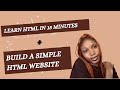 HTML Basics | Build Your First Simple Webpage! | HTML in 15 minutes | HTML for Beginners