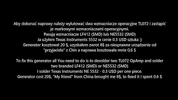 Generator FG-100 DDS - problem.
