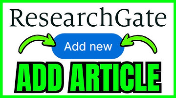 How To ADD ARTICLE In ResearchGate (QUICK & EASY) 2025