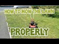 How to mow grass properly  but watch out for the poo