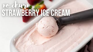 No Churn Strawberry Ice Cream l The Recipe Rebel