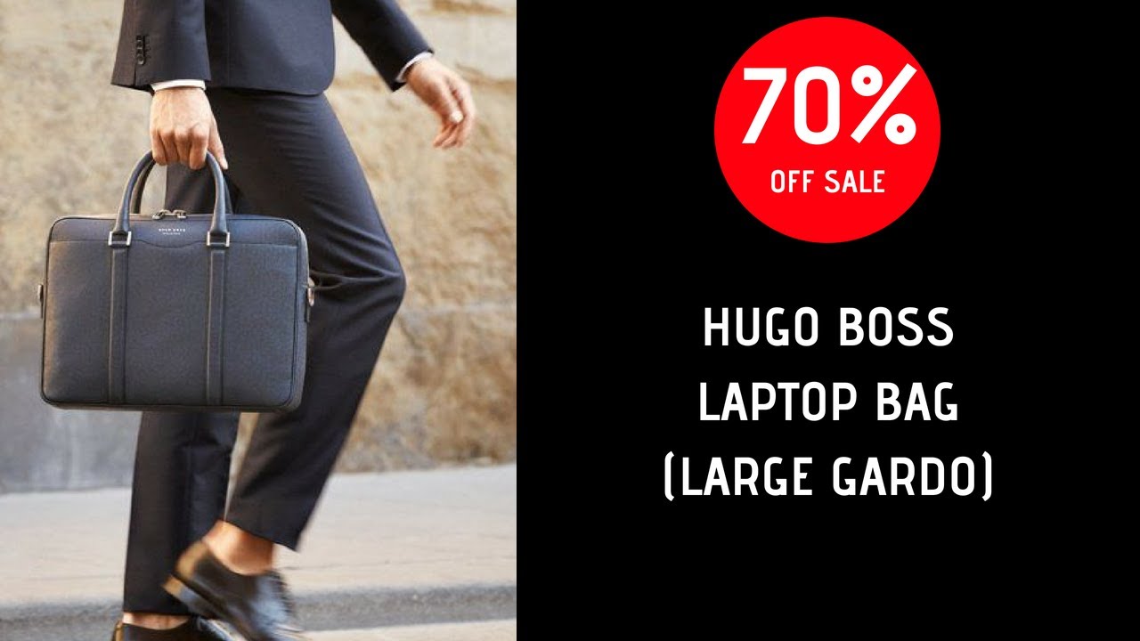 Hugo Boss Leather Laptop Bag (Large Gardo) - YouTube