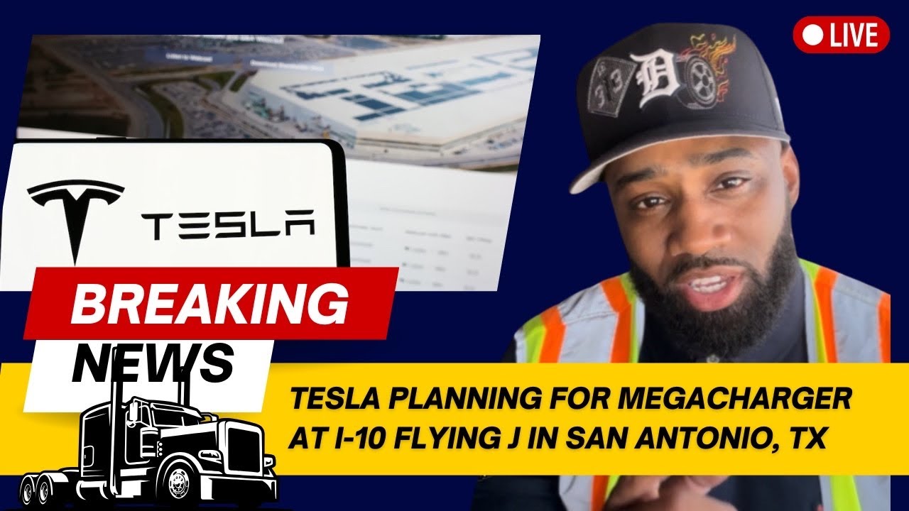 BREAKING NEWS: Charging the Future Tesla Mega charger at Flying J I-10