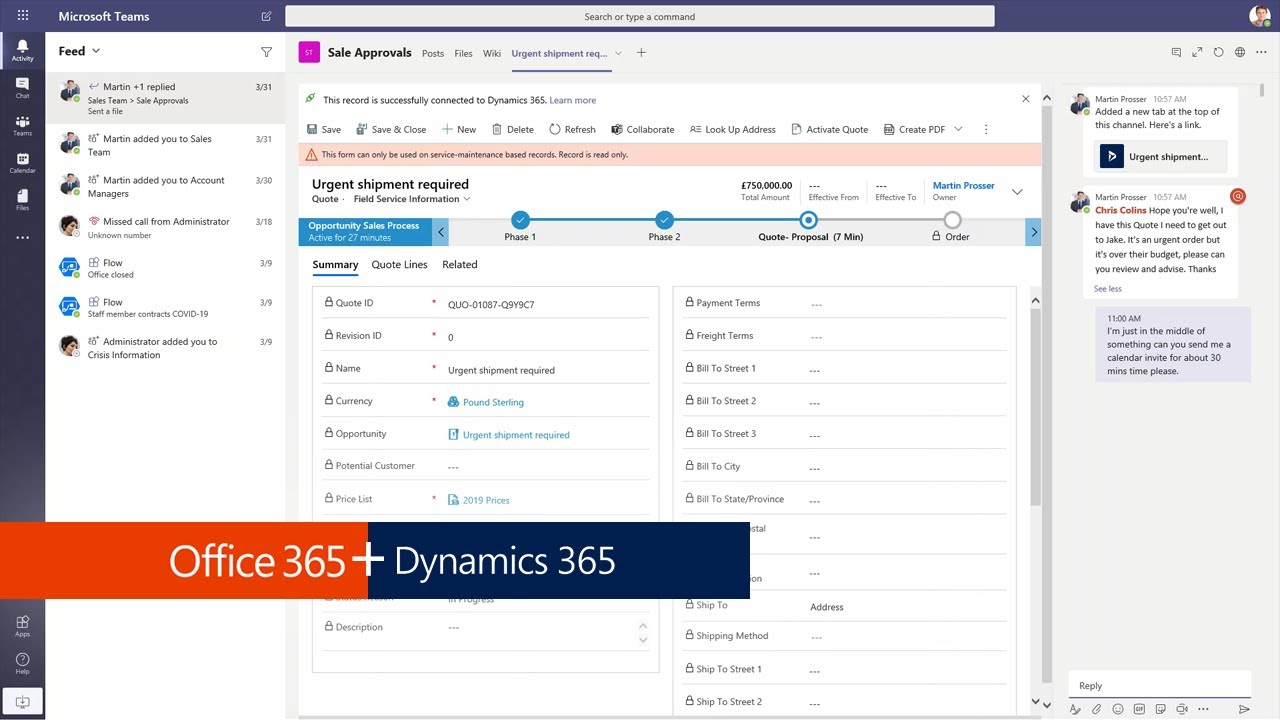 Dynamics 365 & Office 365 Better Together for Home Working 🏠 YouTube