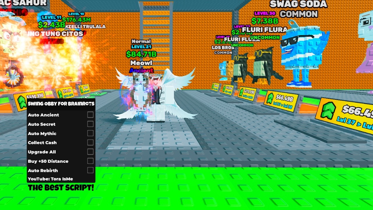 OP SWING OBBY FOR BRAINROTS AUTO REBIRTH MORE ROBLOX SCRIPT 