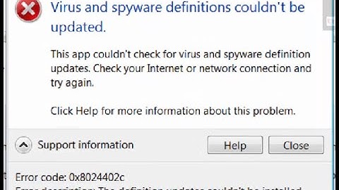 How to fix error code 0x8024402c in Microsoft Security Essentials (Virus and spyware definitions)