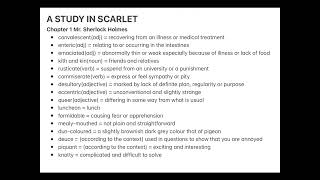 Chp1. Mr Sherlock Holmes from A study in Scarlet by Sir Arthur Conan Doyle #vocabulary  #novel