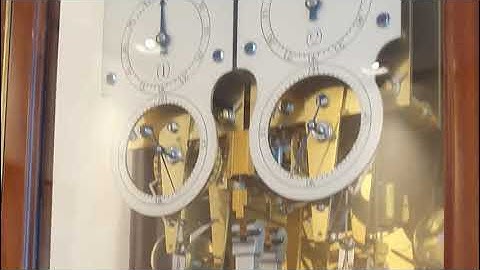 Double pendulum clock by Antide Janvier (ca 1780) at the F.P. Journe Manufacture, August 28, 2020