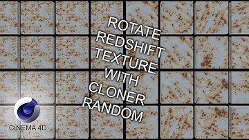 Randomize rotate repeating texture in the cloner using redshift. Cinema 4D Tutorial and Quick Tip.