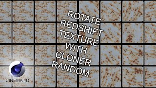 Randomize rotate repeating texture in the cloner using redshift. Cinema 4D Tutorial and Quick Tip.