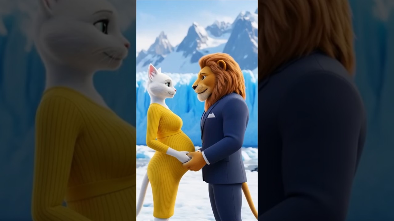 Mountain Clash: White Human-Like Cat vs Lion, Crocodile & Bear – Epic Survival Adventure