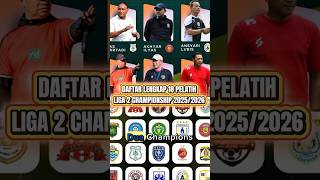 Complete List of 18 League 2 Championship Coaches 2025/2026