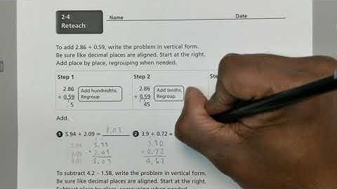 2-4 Adding and Subtracting Decimals