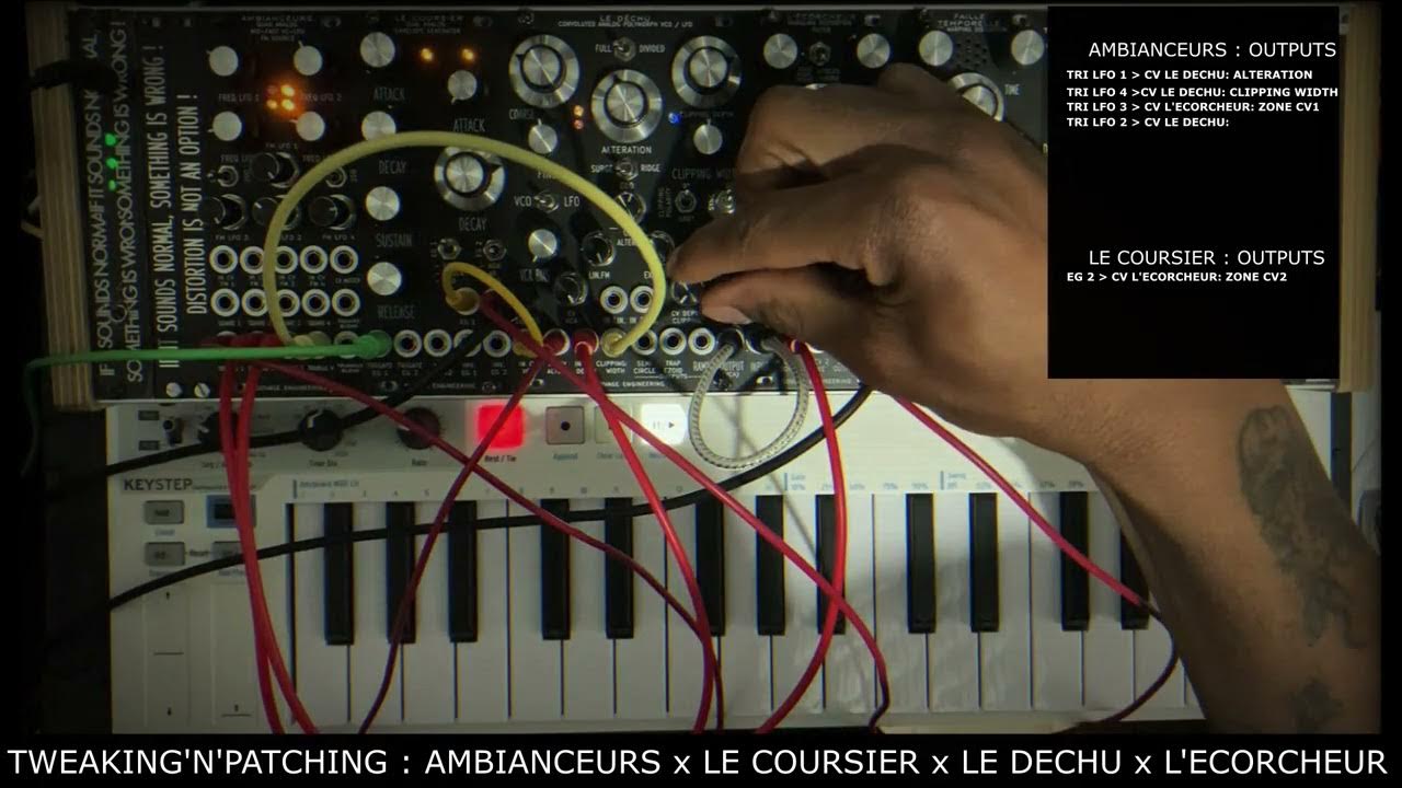 TWEAKING'N'PATCHING BASIC EURORACK MONOSYNTH SETUP DUNOWHATIMDOING