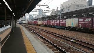 EF210 118新塗装機牽引稲沢発名古屋タ行3077レ名古屋通過