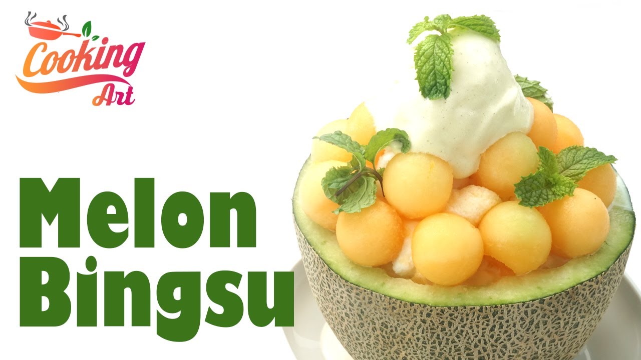 The most Delicious Summer Dessert Melon Bingsu Korean Shaved Ice