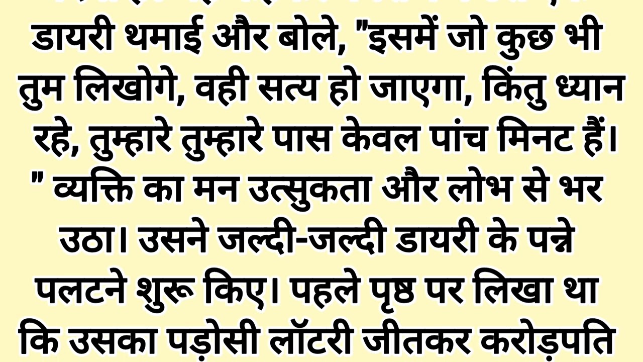 जब यमराज ने थमाई भविष्य लिखने वाली डायरी ll किस्मत बदलने वाली डायरी ☘️🌼☘️