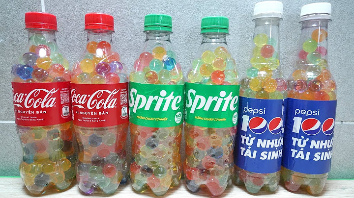 Compilation: The best of pouring water beads from coca cola and pepsi cans [Toy ASMR]