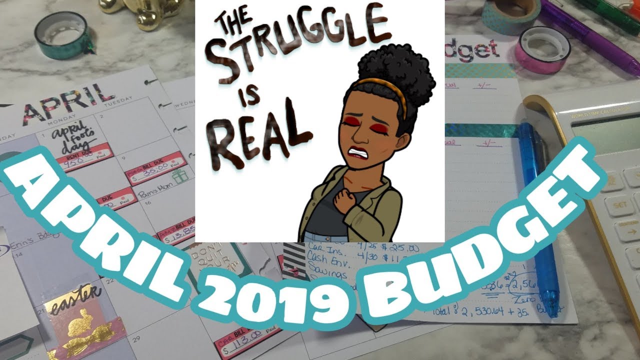 April 2019 Budget | Budget With Me | Zero Based Budget  | Single Income | 