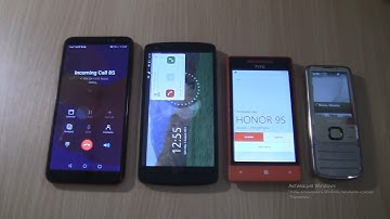 Incoming call & Outgoing call at the Same Time Lg nexus 5 Ubuntu +Honor 9s+Nokia 6700 GOLD+HTC