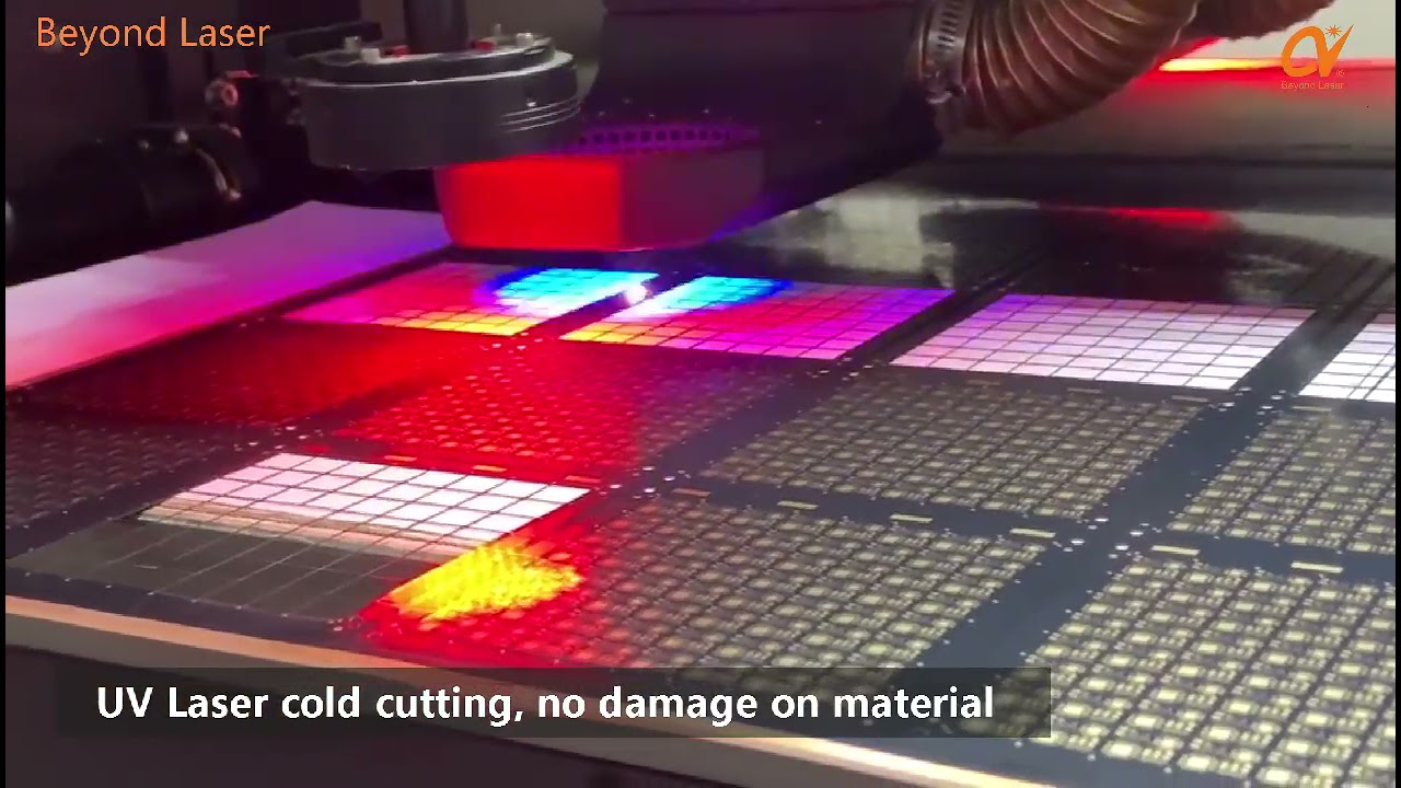 FR4 laser cutting machine, UV laser cutting machine, UV laser cut FR4 circuit boards YouTube