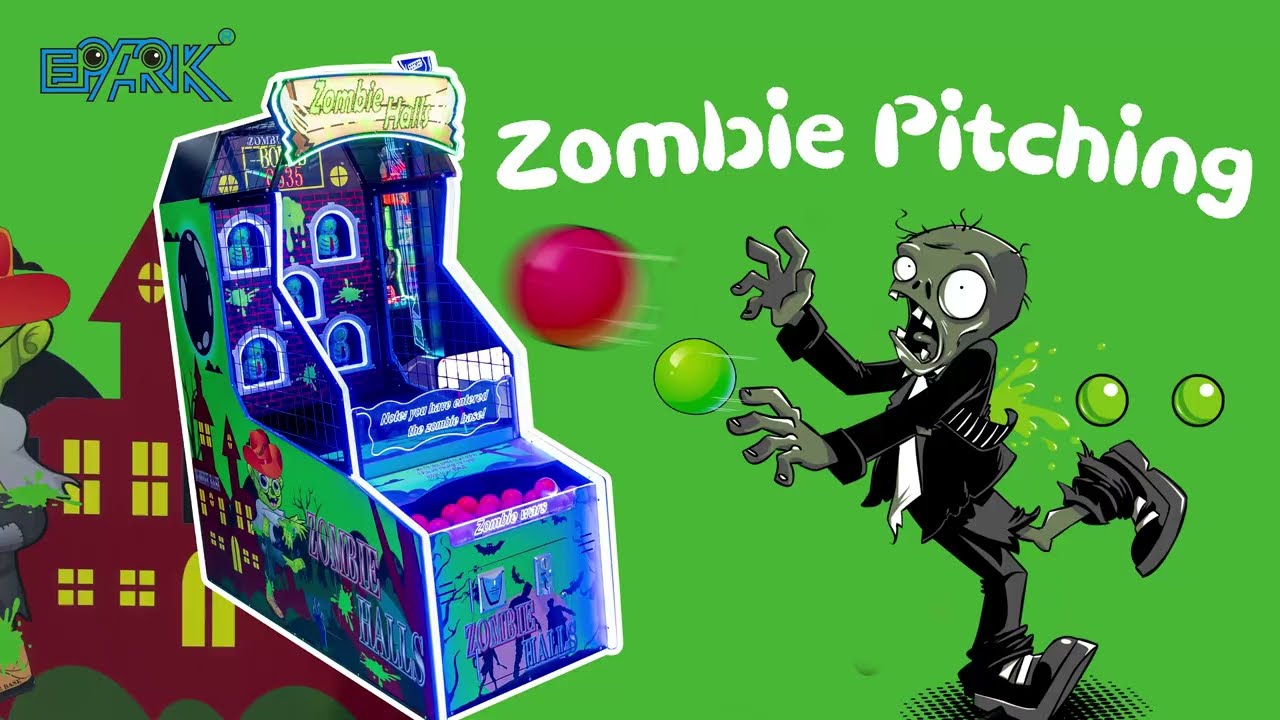 EPARK Zombie Pitching Indoor Lottery Amusement Coin Operated Redemption Game Machine