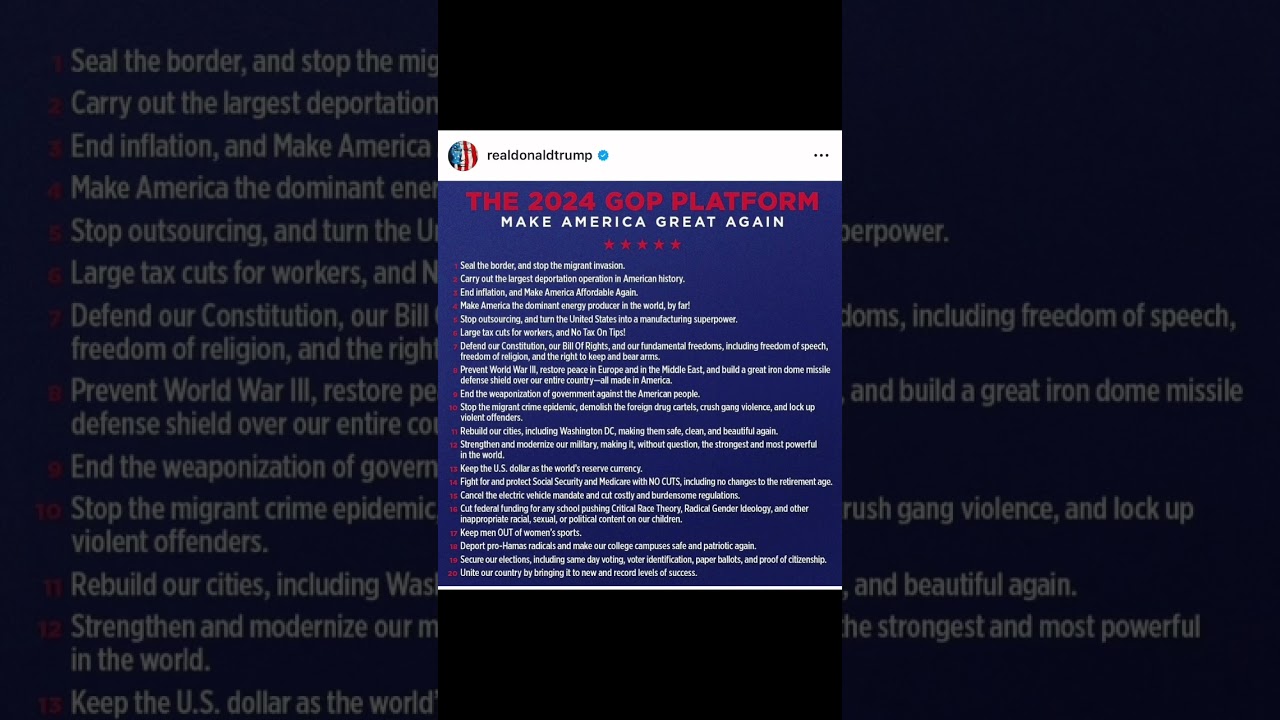 Trump’s Bold 2024 GOP Platform: A Vision for America’s Future or a Step Too Far?