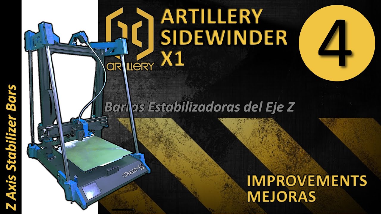 (4) Z Stabilizer Bars, Artillery Sidewinder X1 Improvements Mejoras