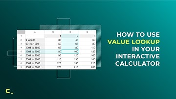 How to use Value Lookup in your interactive calculator