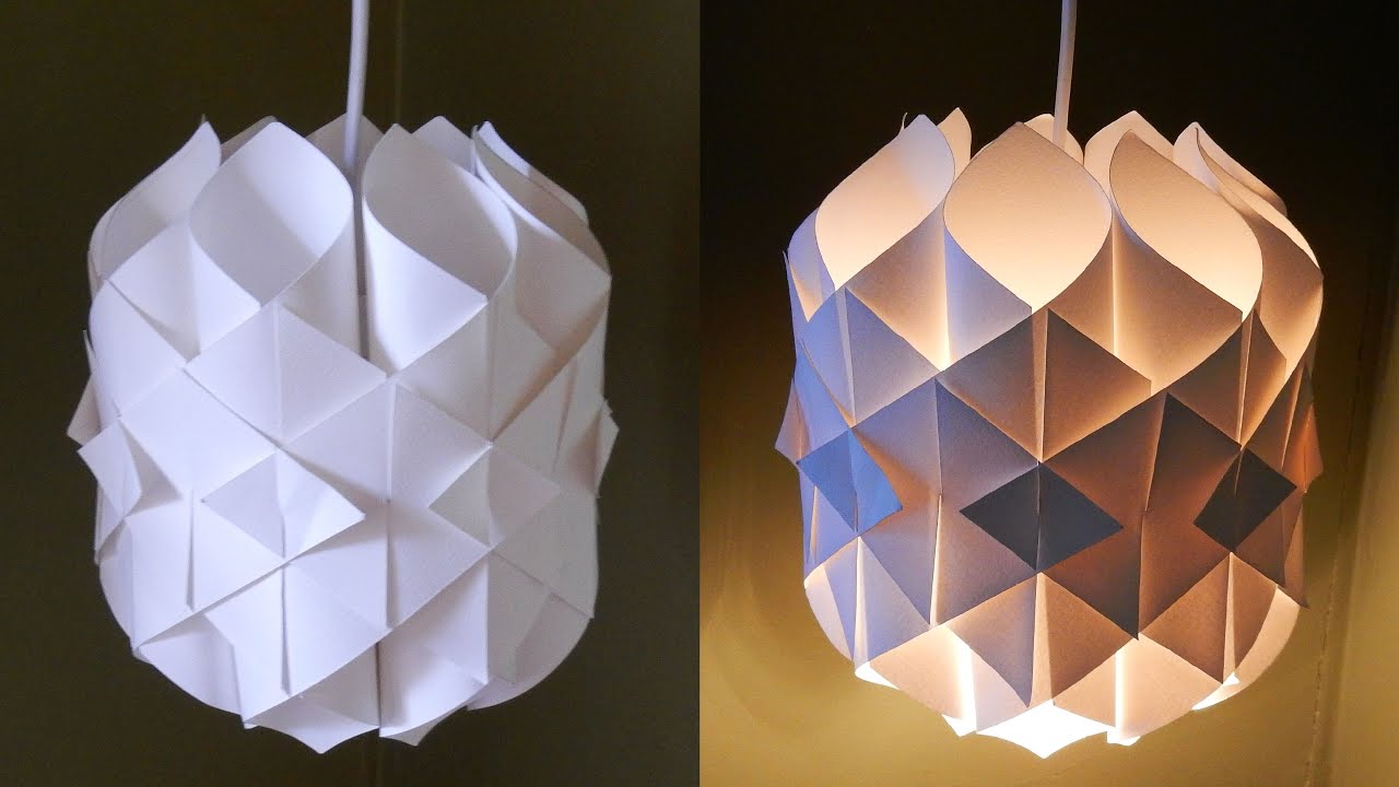 Diy paper lamp/lantern (cathedral light) how to make a pendant ...