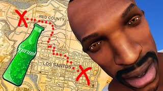 Can you get across the map in GTA San Andreas without seeing anything?