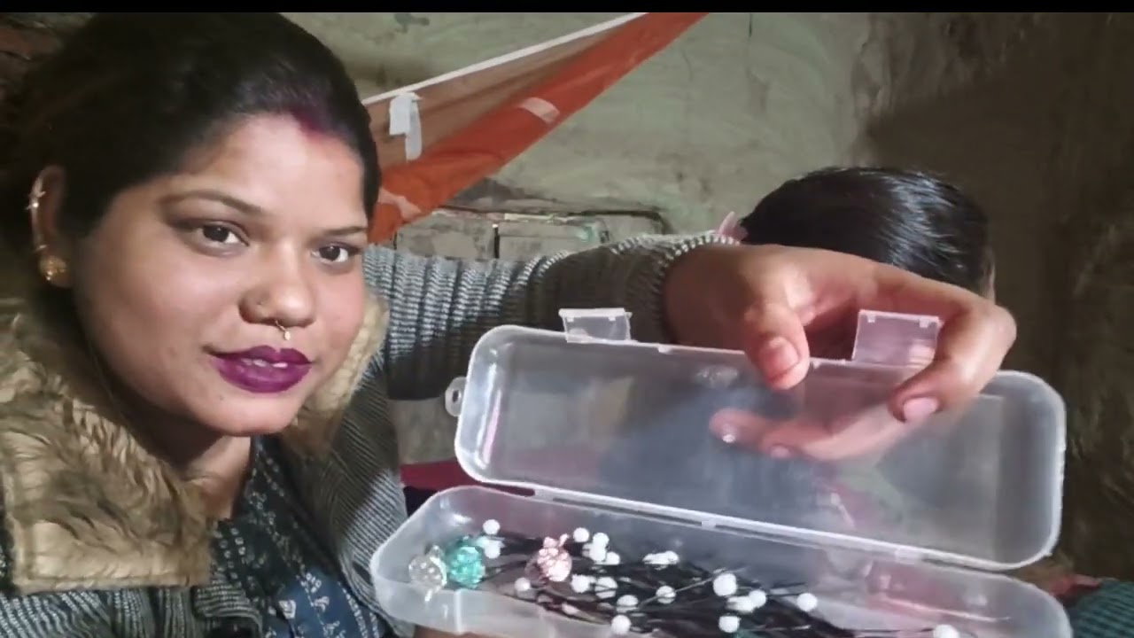 ASMR|| Indian Women's Hair Binding Style Doing My Sweet Moom (No Talking) 💅