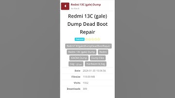 Redmi 13C (gale) Dump Dead Boot Repair.