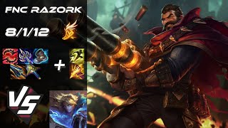 Fnatic Razork JUNGLE Graves vs Ezreal - EU Challenger Patch 26.7