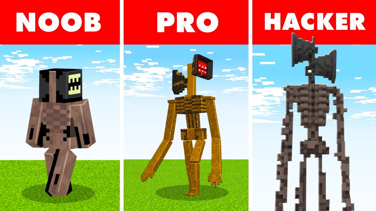 Minecraft Mutant Hacker Minecraft NOOB vs. PRO vs. HACKER : MUTANT SIRENHEAD CHALLENGE in ...