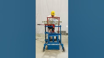 2-45 Mobile Cement Hollow Block Machine produce 3 blocks per time #cementblockmakingmachine #shorts