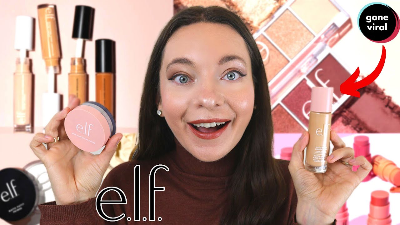 Full Face One Brand - e.l.f Cosmetics | Testing More Viral Makeup | Vicky Bubbles