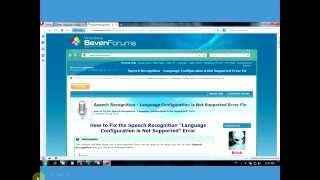 Recognition Language Problem Fixed in Windows 7