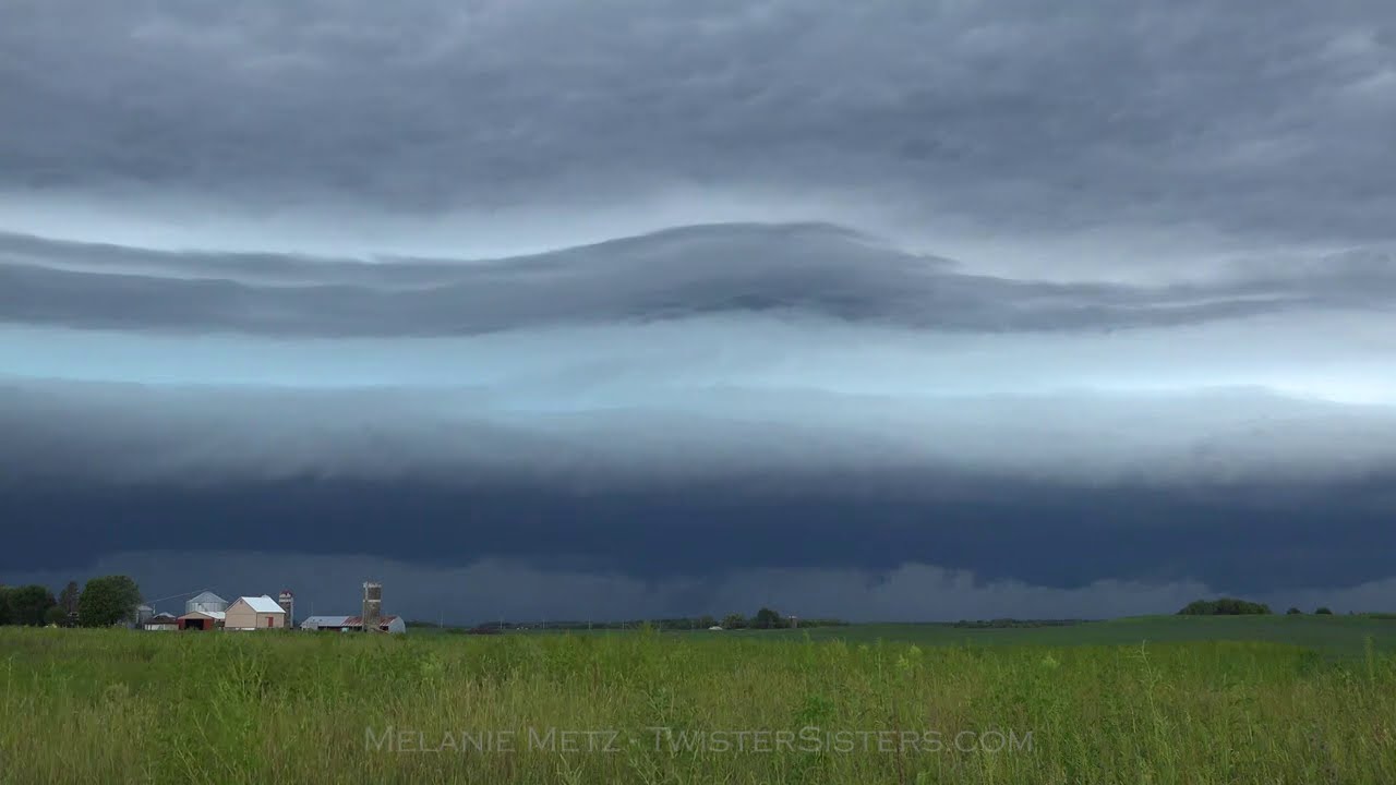 Eerie Shelf Cloud Looms over Minneapolis W Metro with Intense Lightning ...