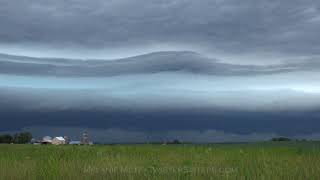 Eerie Shelf Cloud Looms over Minneapolis W Metro with Intense Lightning August 12th 2020