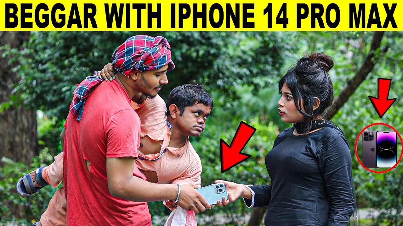 Beggar With IPHONE 14 Pro Max Prank - Rich Beggar @SmartiesPrankTV ...