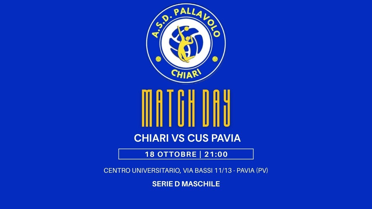 A.S.D. Pallavolo Chiari VS CUS PAVIA