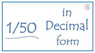 1/50 as a Decimal